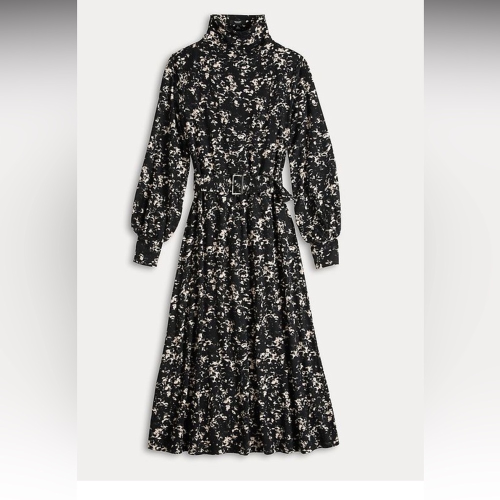 Simply Vera Vera Wang Black & White Cozy Belted Knit Midi Dress Size M